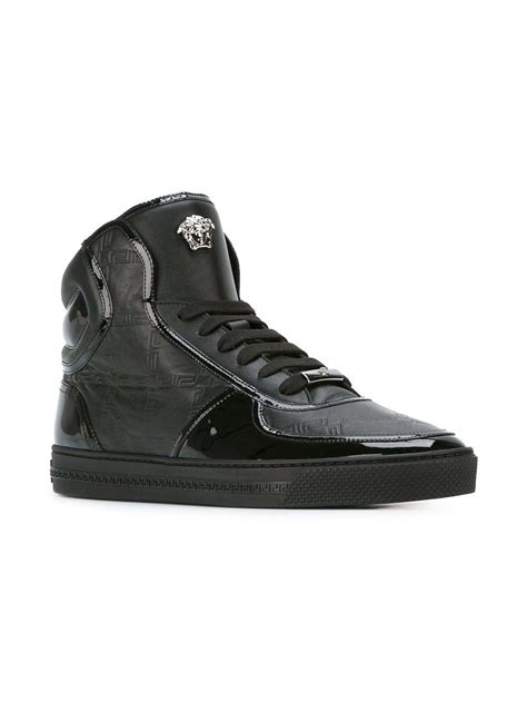 black versace sneakers|Versace high top vintage sneaker.